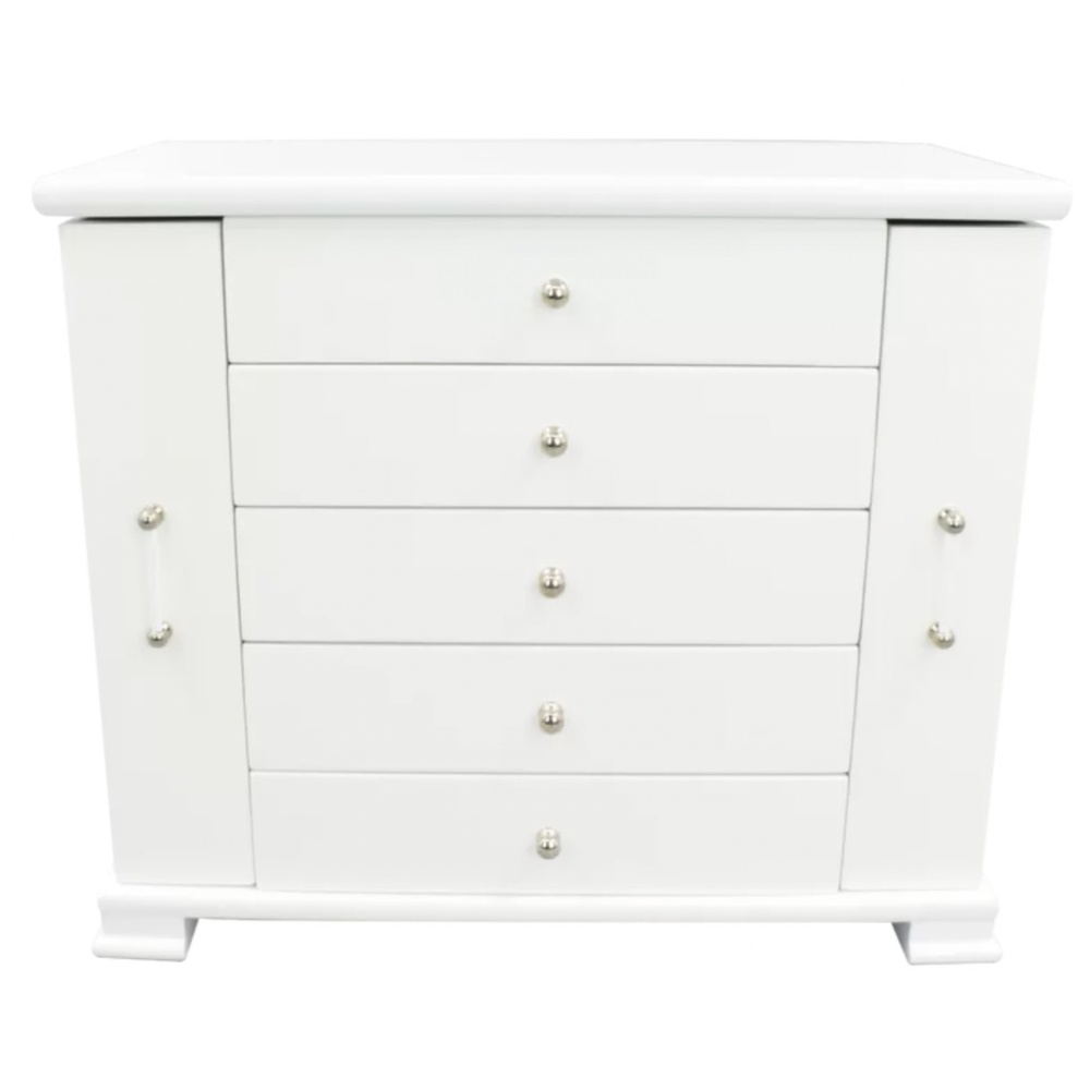 NWT Wayfair Mirrored Velvet Jewelry Box White